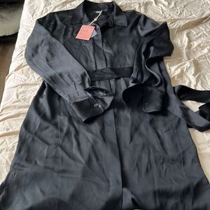 Quince silk button down dress